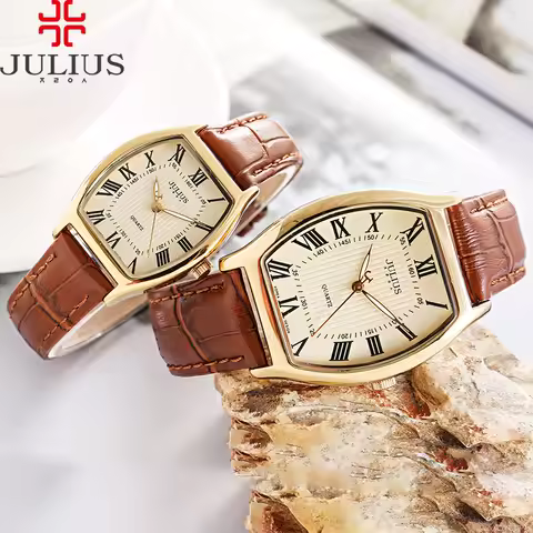 Classic Men's Watch Women's Watch Japan Quartz Couple Hours Fine Business Retro Real Leather Clock L
