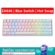 【จัดส่งภายใน 3 วัน】 ZIFRIEND KA646 63คีย์คีย์บอร์ดแบบกลไกคีย์บอร์ดสำหรับเล่นเกมแบบมีสาย Backlit Hot-