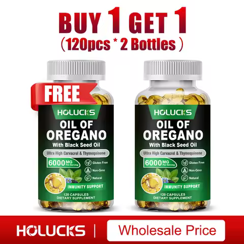 Organic Oil of Oregano Supplement, Promote Digestion, Enhance Vitality & Energy, Support Immune, Ant
