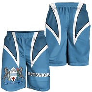 Africa Botswana Map Flag 3D Printed Men Bermudas Hawaiian Boardshorts National Emblem Beach Shorts C