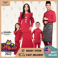 Noelle Baju Raya Family 2023 Baju Kurung Mother Child Baju Melayu Slim Fit Father Son Baby Sedondon JASMINE - Maroon07