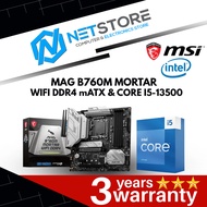 PWP MSI MAG B760M MORTAR WIFI DDR4 mATX & INTEL CORE I5-13500 PROCESSOR