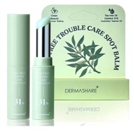 DERMA SHARE Tea Tree Spot Balm 3.5g | 31% Pure Tea Tree Oil | Emergency Acne Rescue Zit-Zapper Stick