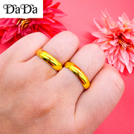 Jewellery Korea 24k Glossy Couple Rings Men Women 916 Original Gold Cincin pasangan