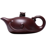 Yixing purple clay pot teapot original mineral azure mud dragon 430cc household kung fu teapot handm