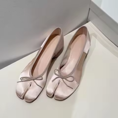 Women Ballet Flats Shoes Pink Flats Cute Bowknot Comfort Soft Sole Dress Shoes for Ladies Vintage Fl
