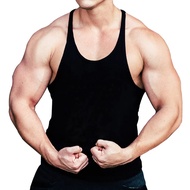 Muscle Alive Blank Bodybuilding Stringer Tank Tops Men Cotton