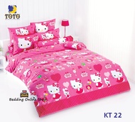 TOTO (KT22) ลายคิตตี้ Hello Kitty  ชุดผ้าปูที่นอน ชุดเครื่องนอน ผ้าห่มนวม  ยี่ห้อโตโตแท้100%