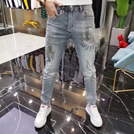 HAYDI-09 2022 IMPORTED LONG JEANS FOR MEN WOMEN KOREA HOT DIAMOND JEANS 6071