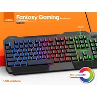 MOXOM MX-KB08 FANTASY GAMING USB WIRED KEYBOARD Suspension Rainbow Light Backlit Mechanica