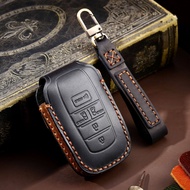 Genuine Leather Car Key Fob Cover Case Bag For Toyota Sienna Sienta Vellfire Alpard 5 / 6 Buttons Re