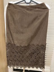 YOCO氣質蕾絲窄裙