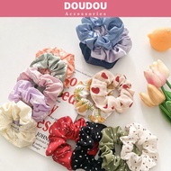 Doudou Scrunchies hair tie Women's hair tie with soft fabric and lovely fashionable color patterns F