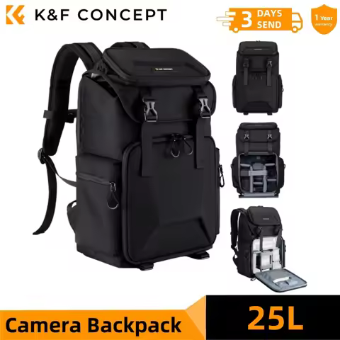 K&F CONCEPT Backpack Bag 25L 15.6" Camera Laptop Compartment DSLR/SLR Mirrorless Camera Case For Son