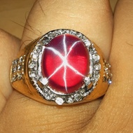 Cincin Batu American Star 6 Rays Top Star Ruby Super Mewah