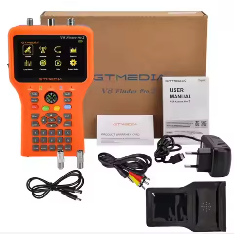 GTMEDIA V8 Finder Pro2 Satellite Signal Finder DVB-S2/T2/C Combo HD Digital Satfinder with HEVC MPEG