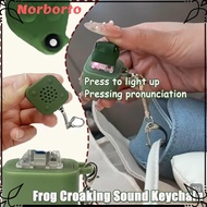NORBORTO Croaking Frog Keychain, Rechargeable Stress-Relieving Clicky Keyboard Frog Croaking Fidget 