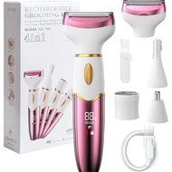 4Combination1Women's Electric Shaver Women's Intimate Shaver with LED Display Screen Women's Private