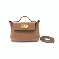 Hermès 金棕 2424 mini b刻 肩背包