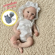 เปิดปาก 13 นิ้ว Bettie ซิลิโคน Bebe Reborn สาว 2 ชุดชุดทําด้วยมือทาสีผิว Soft Touch Reborn ตุ๊กตา