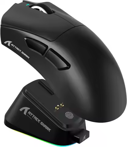 Attack Shark V3 PRO 62g Superlight Wireless Gaming Mouse,RGB Charging Dock,BK52820 Tri-Mode BT/2.4G 
