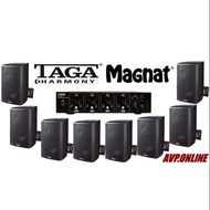 4 Zone Audio Systems Taga Harmony TA-600 Multi 4-Zone Amplifier+ (4 Pairs) Magnat Symbol Pro 130 Boo