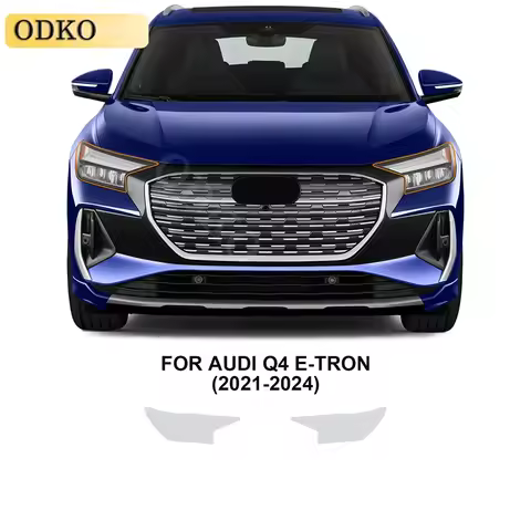 8.5mil Car Headlight Film Precut Paint Protection Film For Audi Q4 E-TRON 2021-2024 Clear Bra TPU Tr