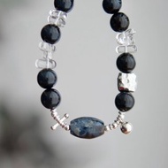 風暴星漩 - 彼得石 藍虎眼 白水晶 S925銀 手鏈手串