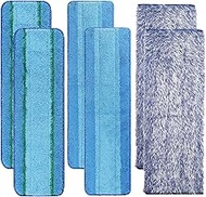 6 Pack Microfiber Cleaning Pad Replacement for Bona Mop, Microfiber Mop Pads for Hardwood Floor Clea