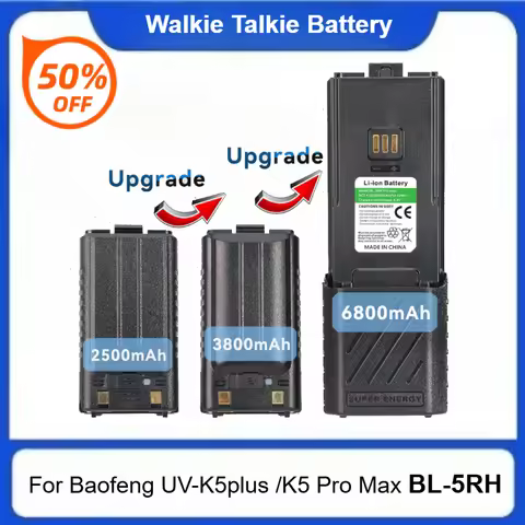 BL-5RH Plus Pro Max Type-C Charge Battery for Baofeng UV-K5plus /K5 Pro Max Walkie Talkie Two Way Ra