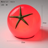 Red Resin Tomato Table Lamp Lovely Home Decoration Atmosphere Lighting Fixtures