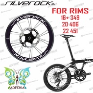 Decal Rims Silverock Bmx Folding Bike Cutting Sticker Rim Basikal 20 Inch