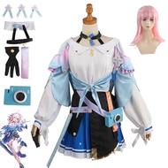 Game Honkai Star Rail 7th March Cosplay Costumes Uniform Outfit Pink Wig Cosplay Dress for Women