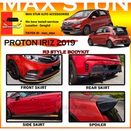 PROTON IRIZ 2019 R3 FULLSET BODYKIT BUMPER SKIRT LIP CAR BODYKIT NEW IRIZ FRONT SKIRT SIDE SKIRT REA