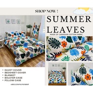 SUMMER LEAVES | DUVET | BEDSHEET | BLANKET | PILLOW | BOLSTER