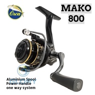 Ultralight Micro Fishing Reel Orca Mako 800 One Way Power Handle Aluminum Spool / Hoist Or Mini Spin