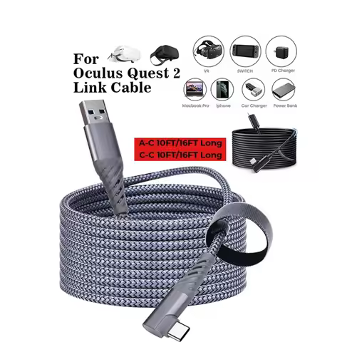 3M 5M Link Cable for Oculus Quest 2 USB 3.1 Gen 1 Data Transfer Quick Charge for Pico 4 Neo 3 Access