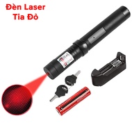 [HCM HỎA TỐC] Đèn pin laser 303 Cao Cấp gồm pin sạc và khóa - Bút trình chiếu laser.