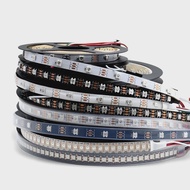RGBIC WS2812B Dây Đèn LED Ánh Sáng Đầy Đủ Màu Đen/Trắng PCB Chống Nước IP30 IP65 IP67 30/60/144 Đèn