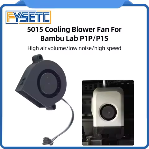 For Bambu Lab P1P/P1S 5015 Cooling Blower Fan Double Ball Bearings 3d Printer Replacement Parts for 