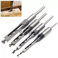 Square Hole Drill Bit Set Shipped From Thailand] 4-Piece Stud Size 6.4/8/9.5/12.7mm H For Woodworkin