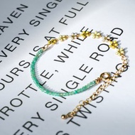 紫鋰輝 祖母綠 花瓣花 水晶 手鏈