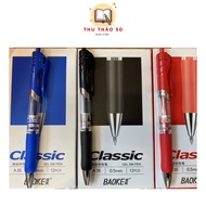[ 3C ] Ballpoint pen, ink ballpoint pen, BAOKE A35/D35 press-on gel pen with 3 ink colors.- Thu Thao