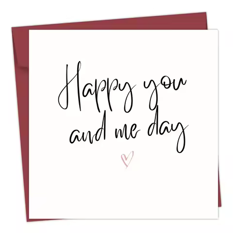 1PC Cute Anniversary Card For Husband Wife,Happy You AndMe Day Card with Envelope Wedding Birthday C