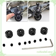 [CuticatefaMY] Rc Car Hex Hub Adapter 4pcs Aluminum Alloy 5mm to 12mm Wheel Hex Hub Adapter wpl