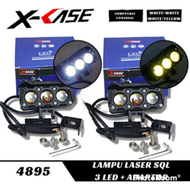 LAMPU TEMBAK LASER FOGLAMP SQL 3 MATA KIPAS SUPER BRIGHT HI LO 60 WATT LAMPU SOROT MOTOR MOBIL