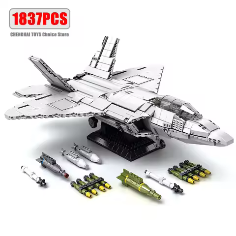 Technical USA F22 Raptor Stealth Strategic Fighter Building Blocks Supersonic Airplane Model Bricks