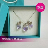 二手正版/FOCUS Jewelry/合金包K/項鍊耳針/飾品組合/淑女/禮物禮品/附盒子/有服務卡/愛瑞獅的藏寶箱