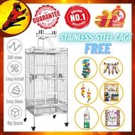 Parrot Macaw Stainless Steel 304 Parrot Cage Large Bird Cockatoo Grey Sangkar Burung Stel Stainless 