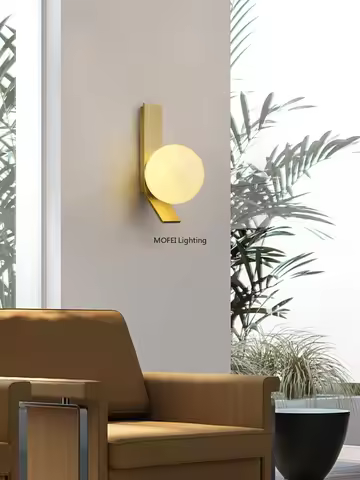 Nordic Minimalist Creative Bedside Study Reading Light Iron G9 Wall Lamp Living Room Hotel Backgroun